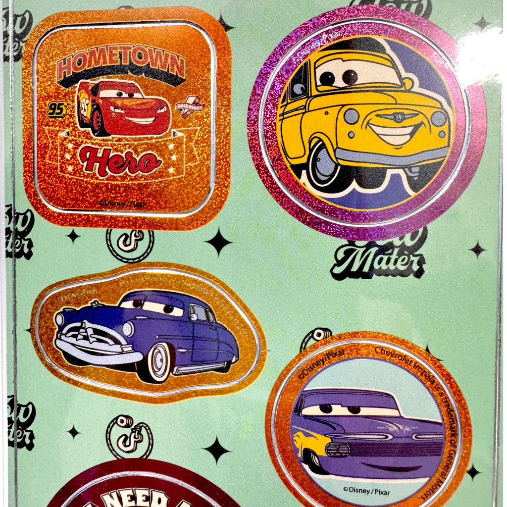 Disney Cars dzimtās pilsētas hologrāfisko uzlīmju komplekts