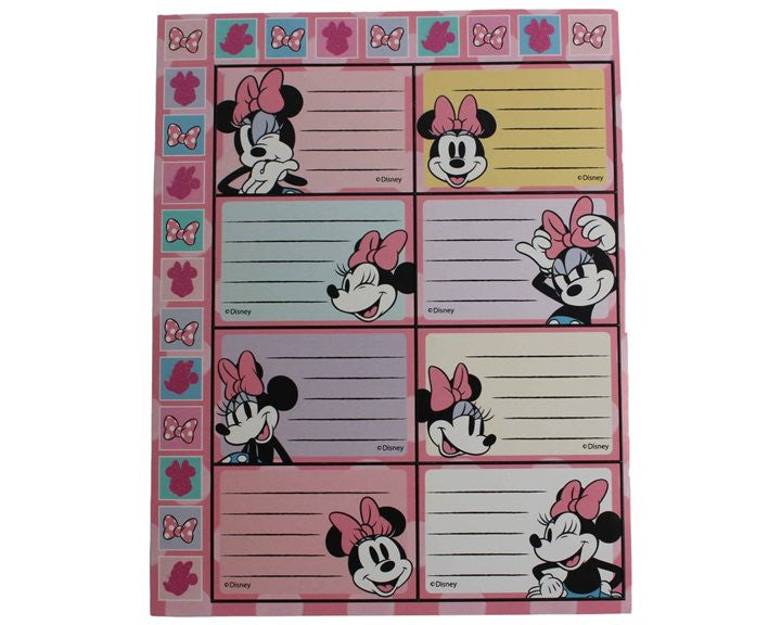 Disney Minnie Joy piezīmju grāmatiņas etiķete ar uzlīmēm, 16 gab.