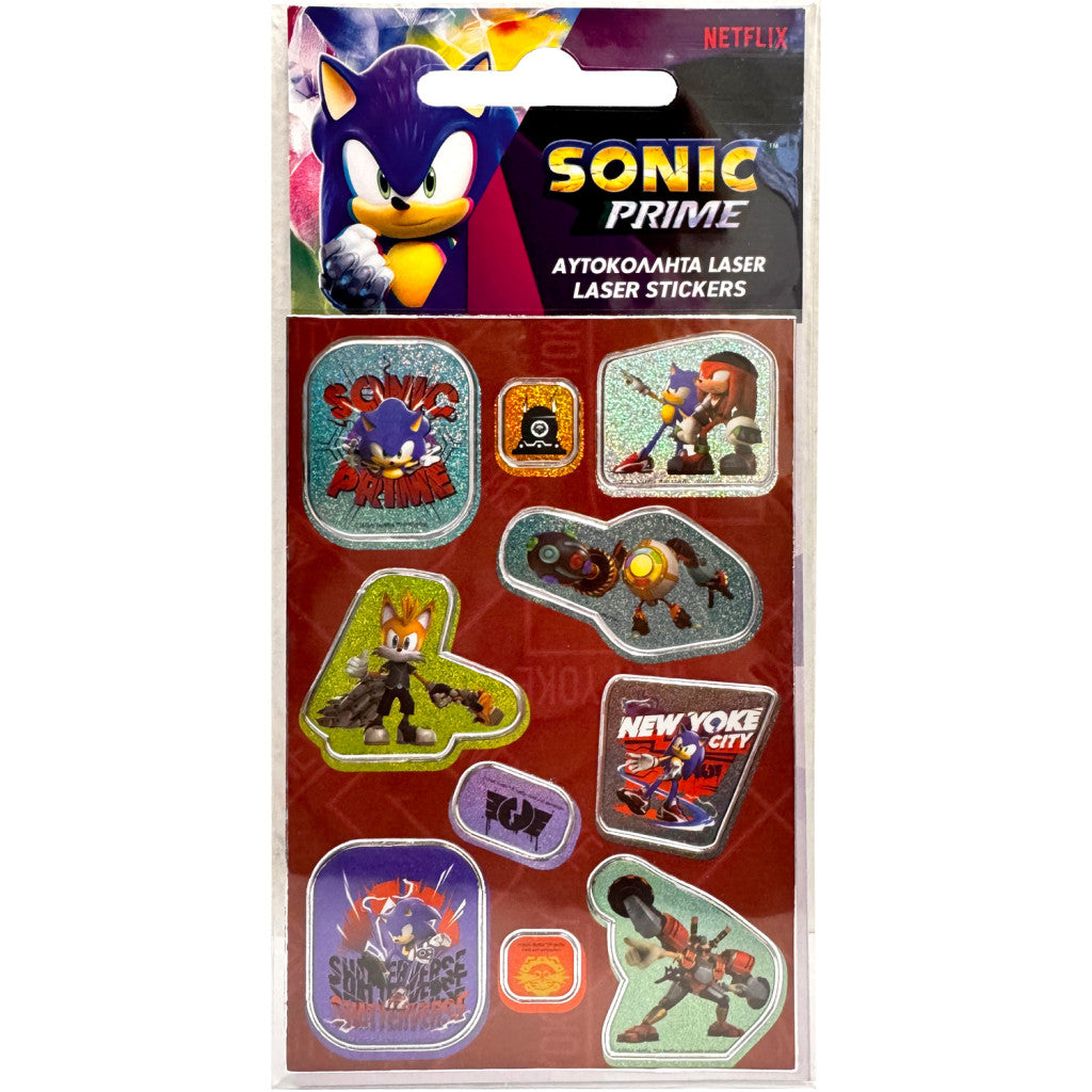 Sonic the Hedgehog Spīdošo hologrāfisko uzlīmju komplekts