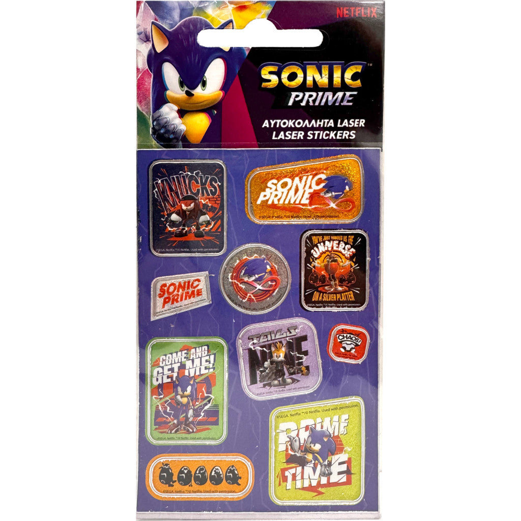 Sonic the Hedgehog mirdzošo hologrammu uzlīmju komplekts