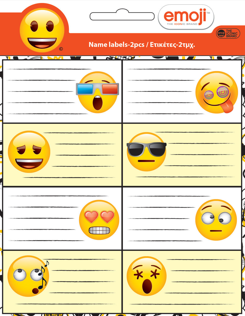 Emoji Fun piezīmju grāmatiņas uzlīme 16 gabali