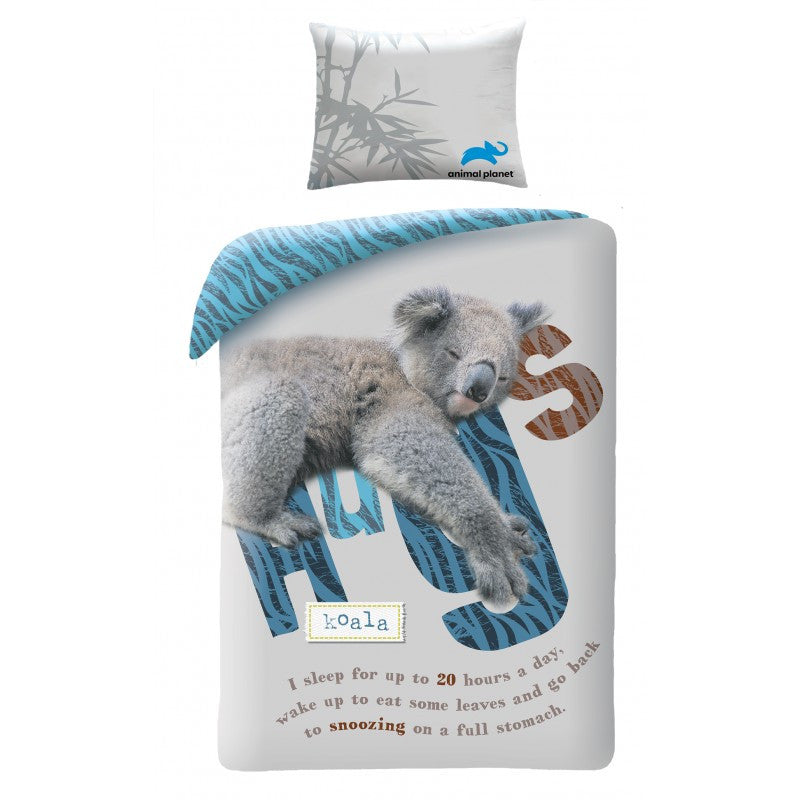 Animal Planet Koala Hugs gultasveļas komplekts 140√ó200cm, 70√ó90cm