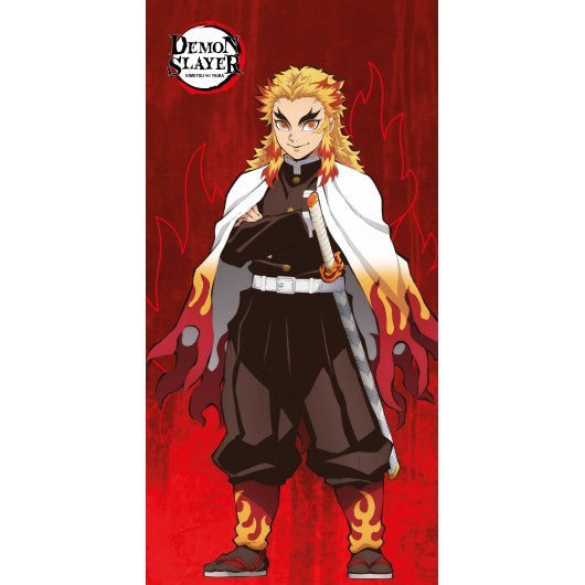 Demon Slayer Rengoku vannas dvielis, pludmales dvielis 70x140cm