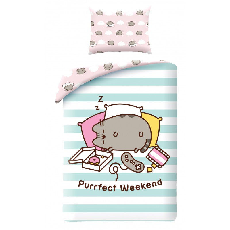 Pusheen Weekend gultasveļas komplekts 140–200 cm, 70–90 cm