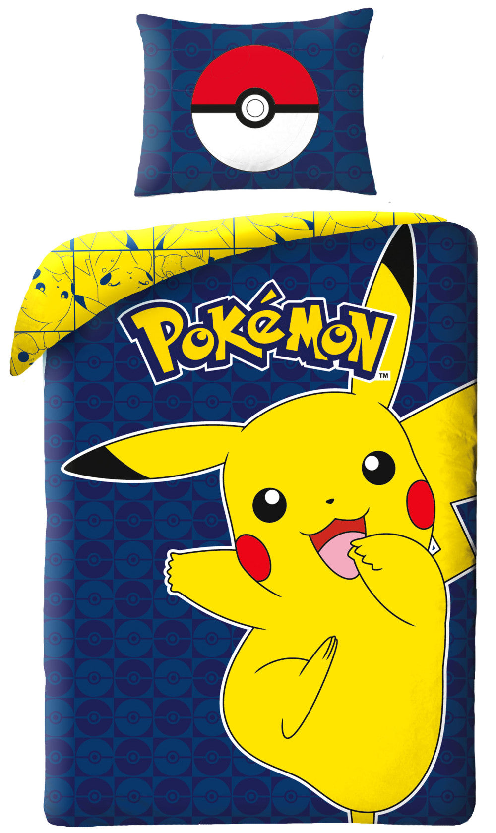 Pok√©mon Priecīgā Pikachu gultasveļas komplekts 140–200 cm, 70–90 cm