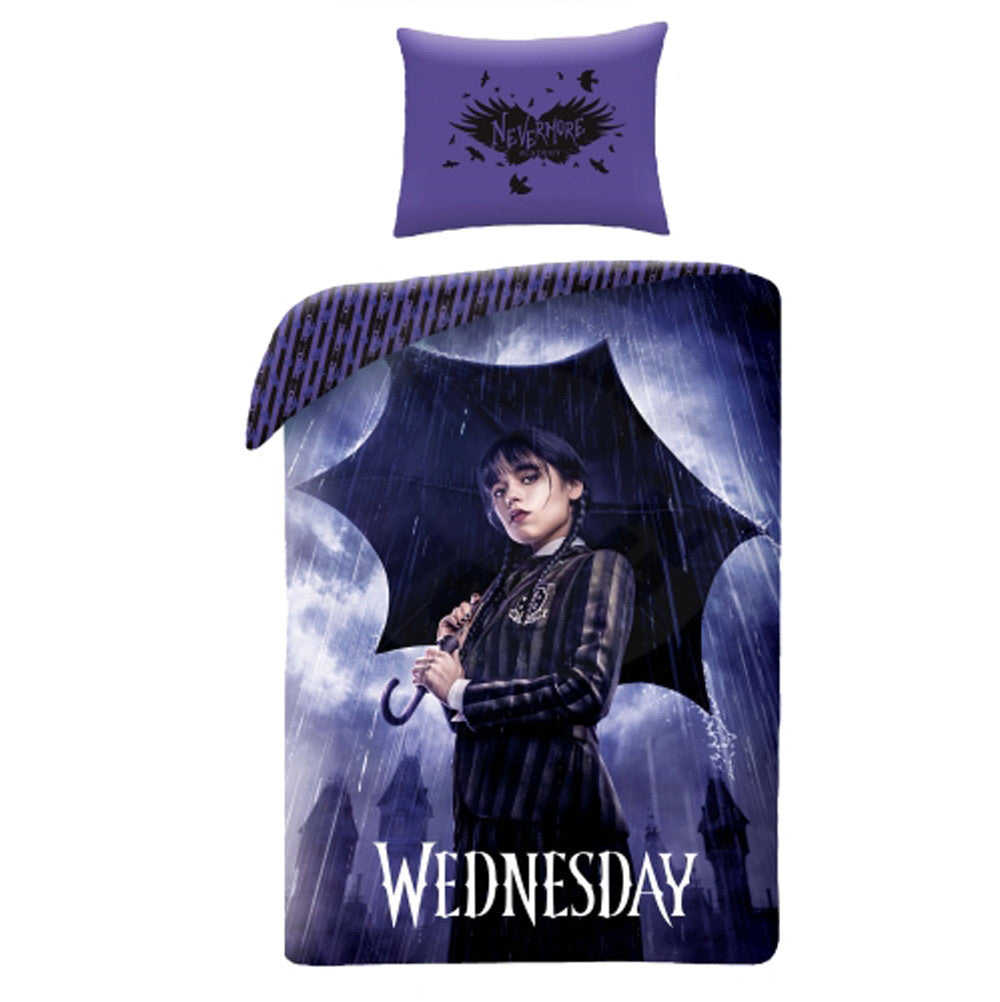 Gultasveļas komplekts "Wednesday Rainy Day" 140–200 cm, 70–90 cm mikrošķiedra