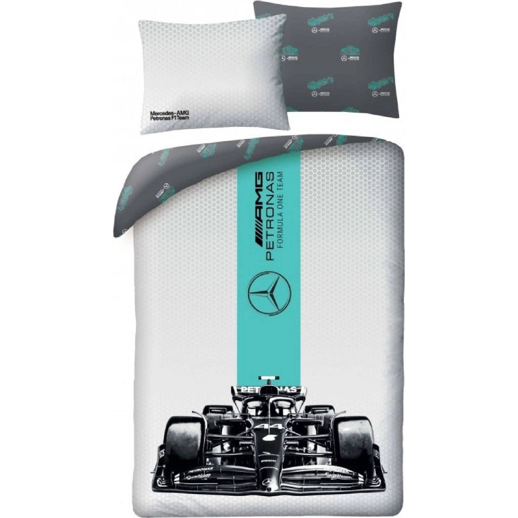 Automašīnas Petronas Mercedes AMG gultasveļas komplekts 140√–200 cm, 70√–90 cm
