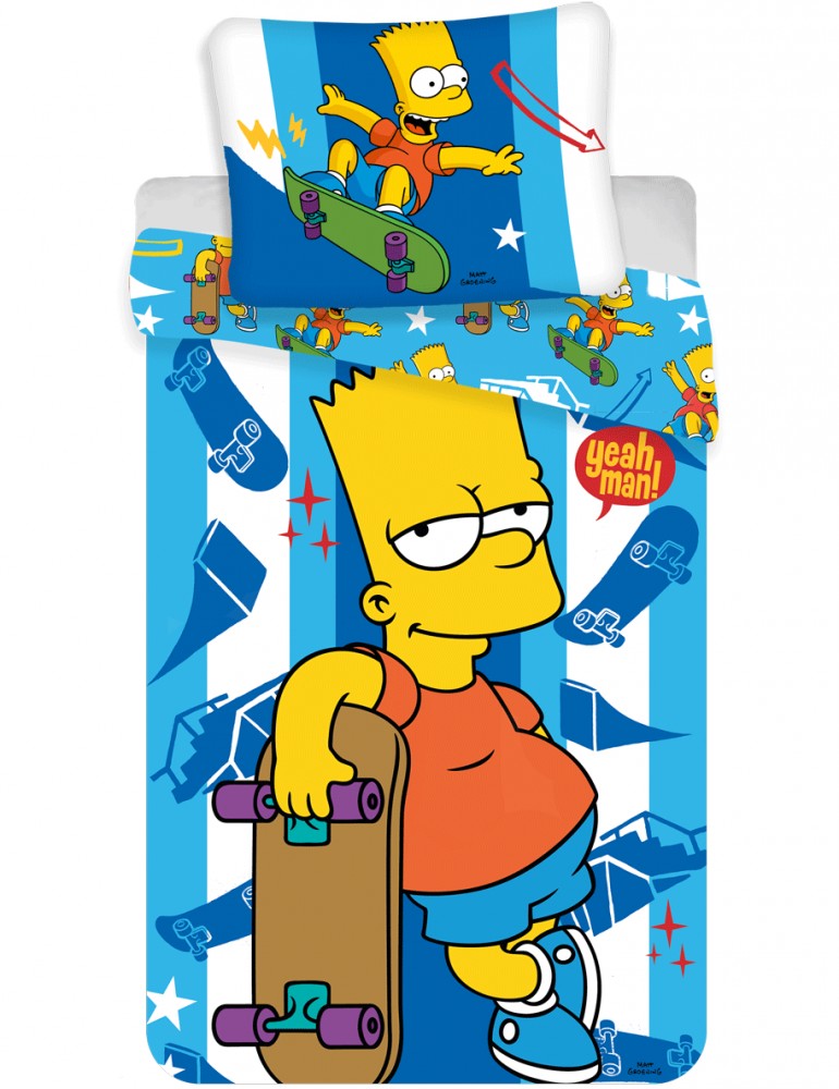 Simpsonu gultas veļa 140–200 cm, 70–90 cm