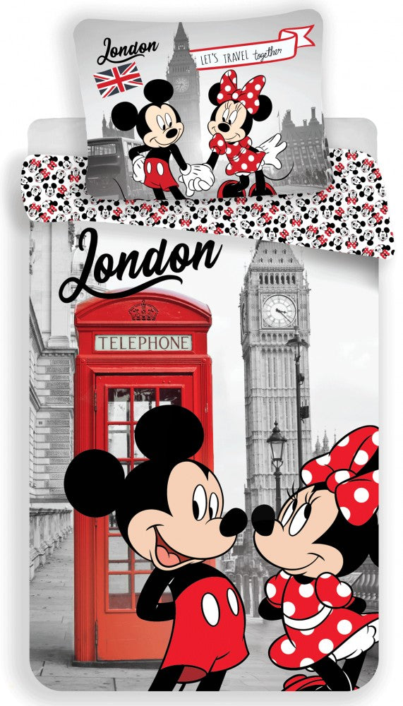 Disney Minnie London gultasveļas komplekts 140–200 cm, 70–90 cm