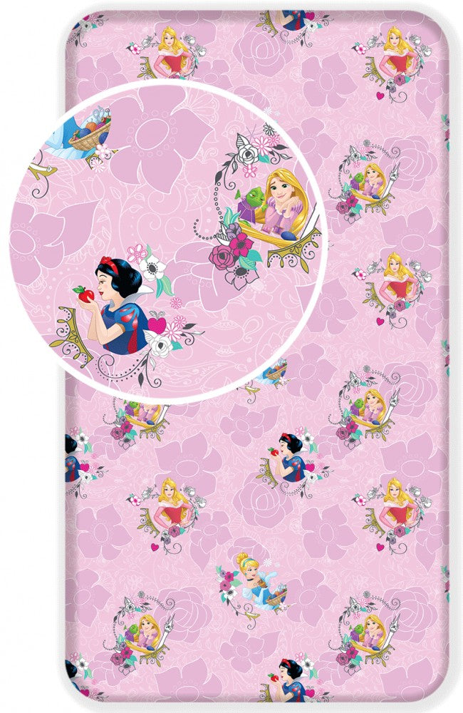 Disney Princess Royal elastīgā palags ar gumiju 90x200 cm