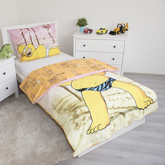 Simpsonu pludmales gultasveļas komplekts 140–200 cm, 70–90 cm