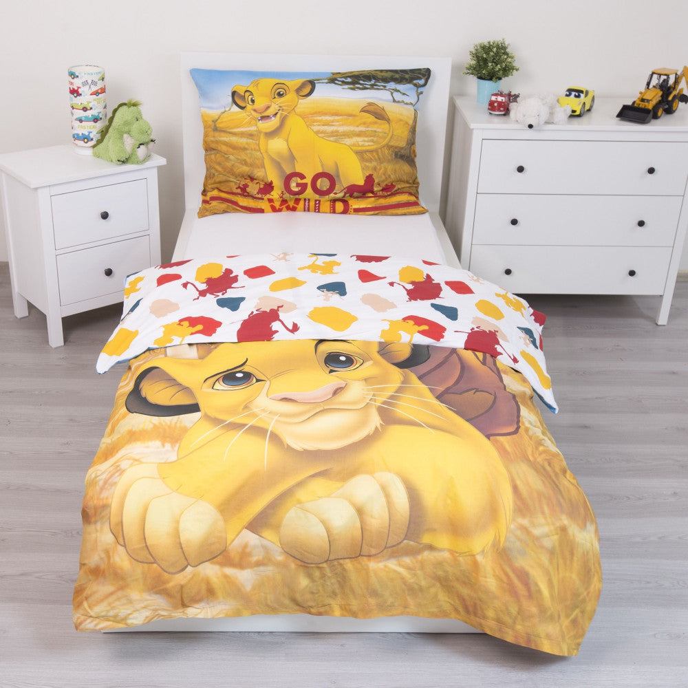 Disney Lauvu karaļa Pride Lands Trio gultasveļas komplekts 140x200cm, 70x90cm