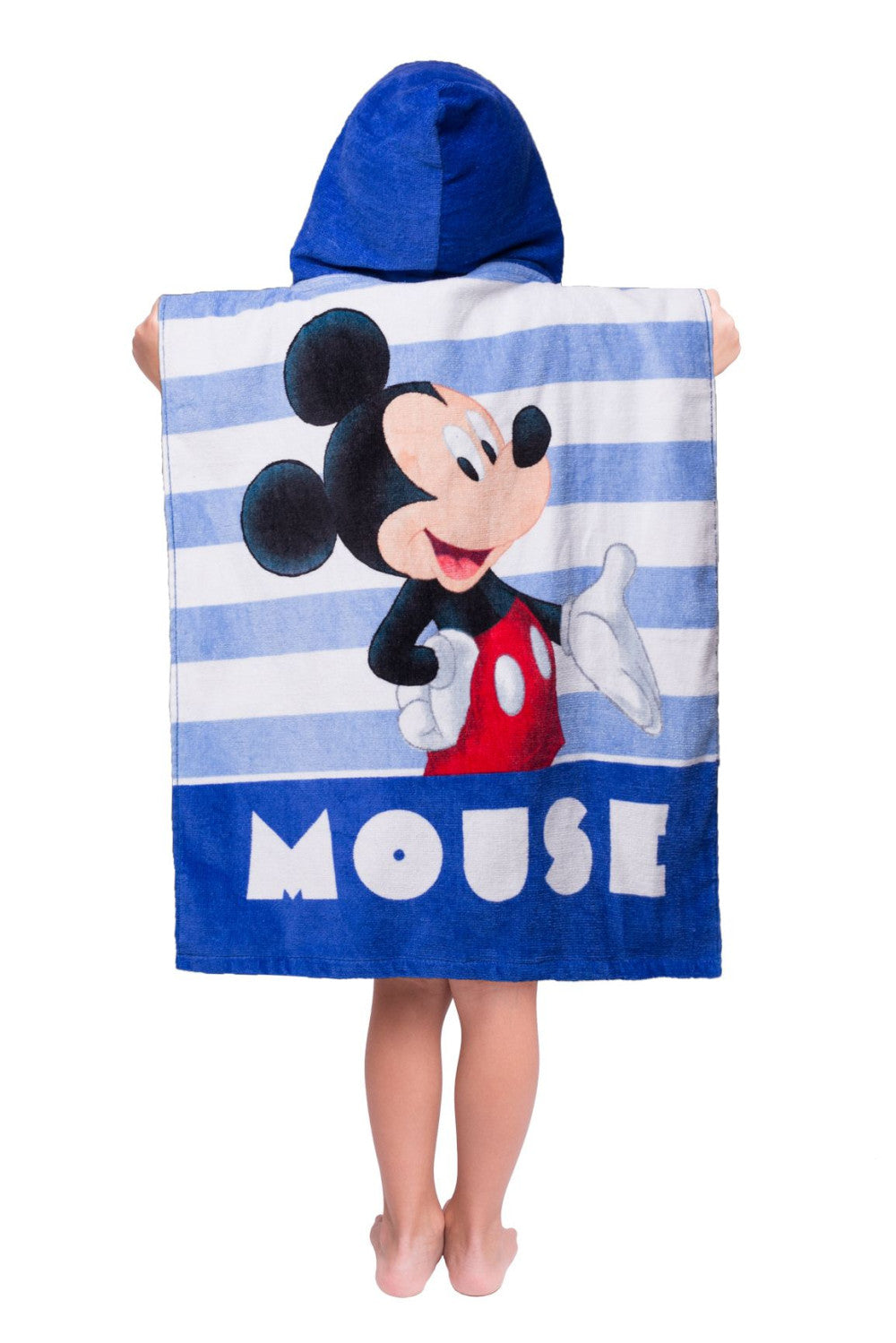 Disney Mikija svītrainais pludmales dvielis pončo 50x115cm