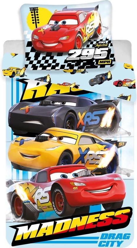 Disney Cars gultasveļas pārvalks 140–200 cm, 60–80 cm