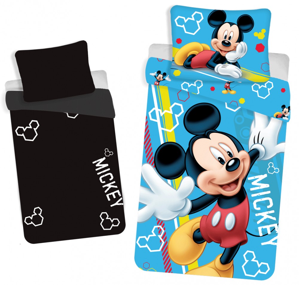 Disney Mikija gultasveļas komplekts ar tumsā spīdumu, zils, 140–200 cm, 70–90 cm