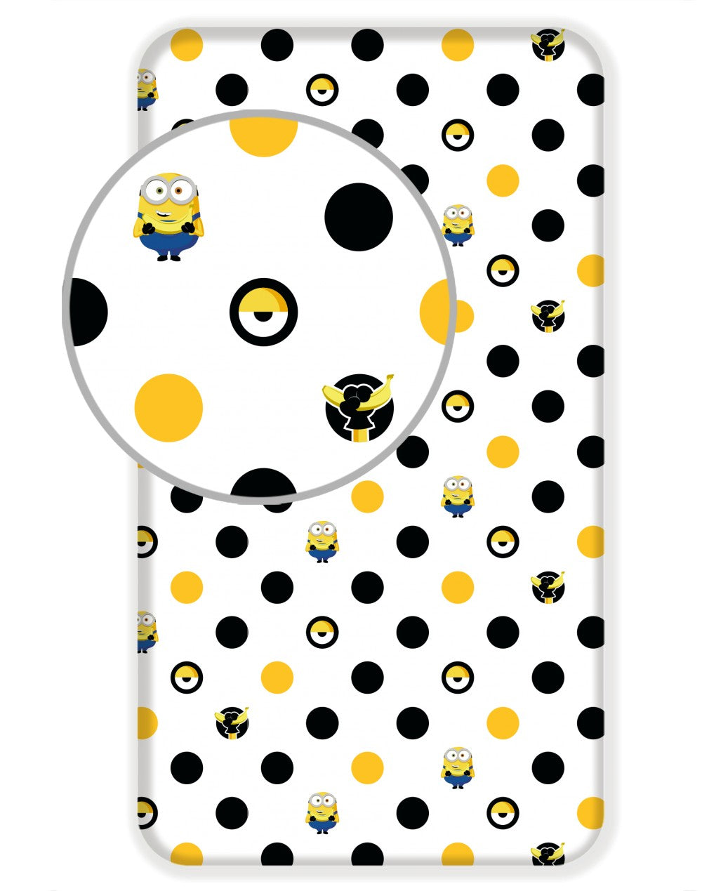 Minions Banana palags ar gumiju 90x200 cm