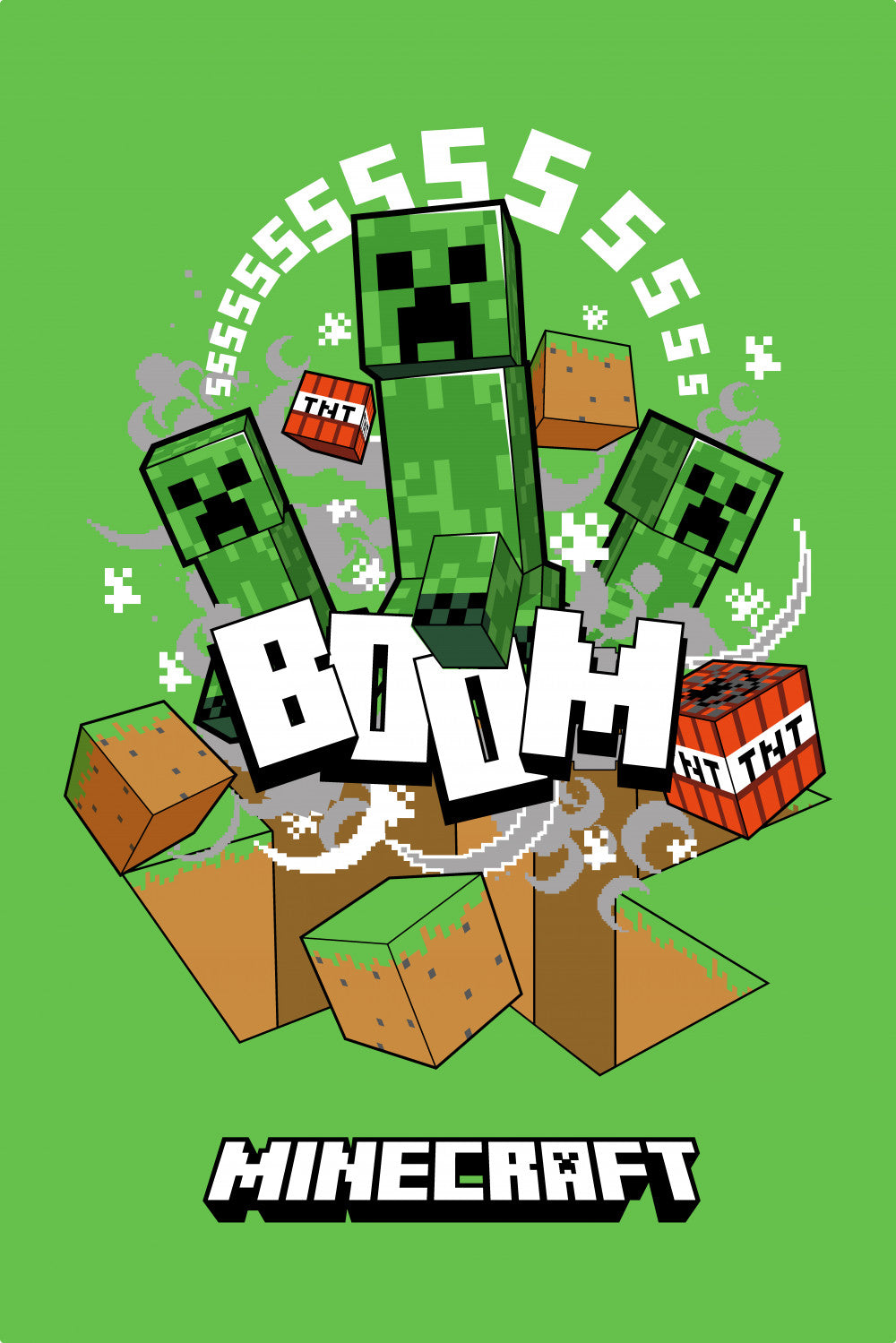 Minecraft Boom Creeper supermīksta polārā flīsa sega 100*150cm
