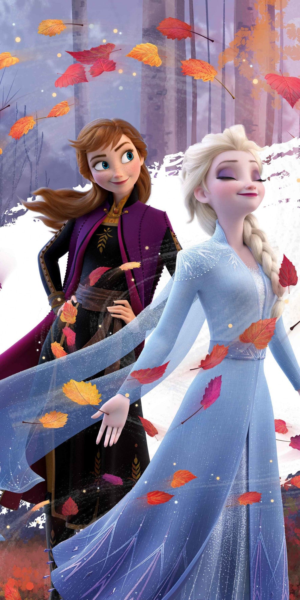 Disney Frozen Leaves vannas dvielis, pludmales dvielis 70x140cm