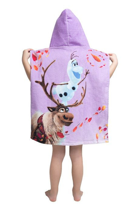 Disney Frozen Leaves pludmales dvielis pončo 50x115cm
