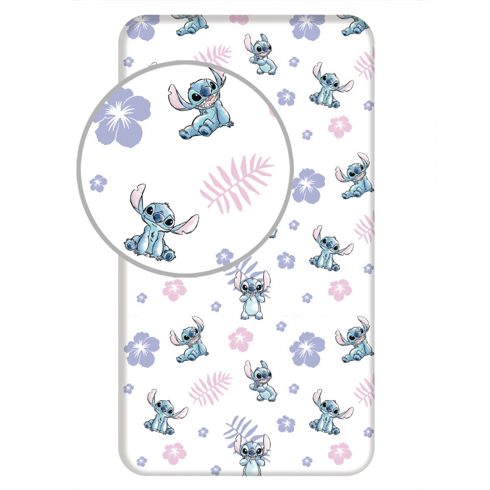 Disney Lilo un Stitch palags ar gumiju 90x200 cm