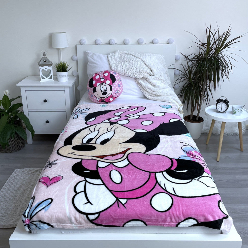 Disney Minnie Flowers mikroflīsa sega 100x150cm