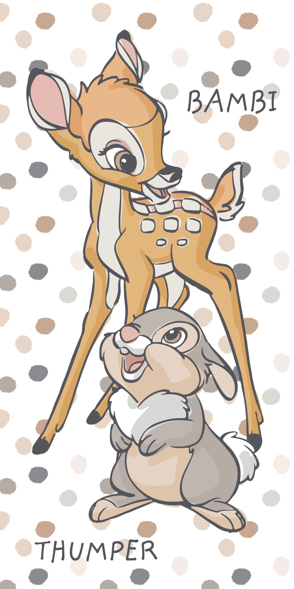 Disney Bambi Dotty vannas dvielis, pludmales dvielis 70x140cm