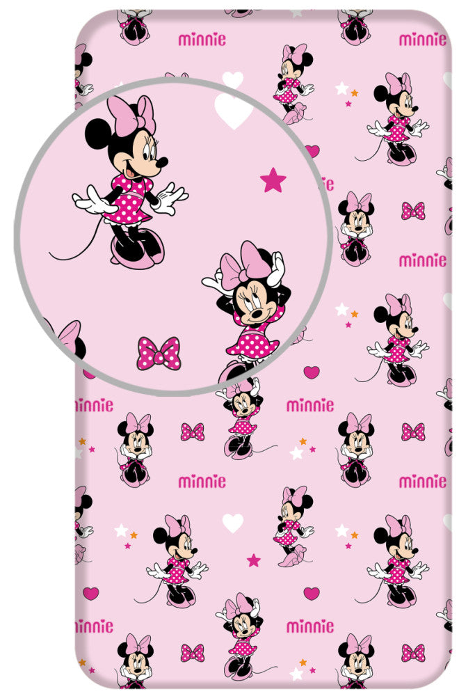 Disney Minnie Pretty in Pink palags ar gumiju 90x200 cm