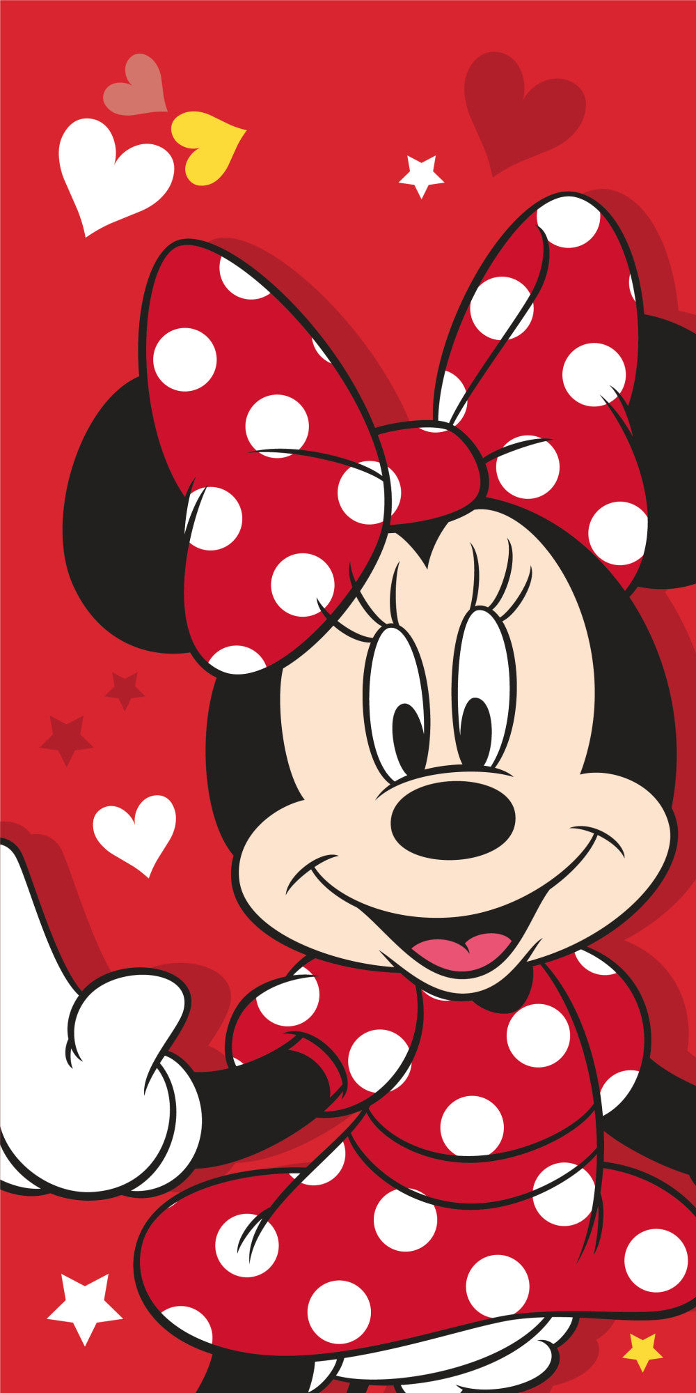 Disney Minnie sarkanais sirds formas vannas dvielis, pludmales dvielis 70x140cm
