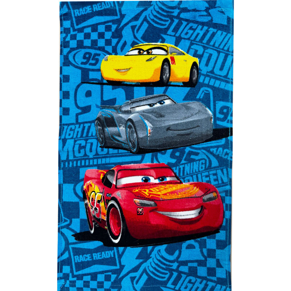 Disney Cars Speed Champions roku dvielis, sejas dvielis, dvielis 30x50 cm