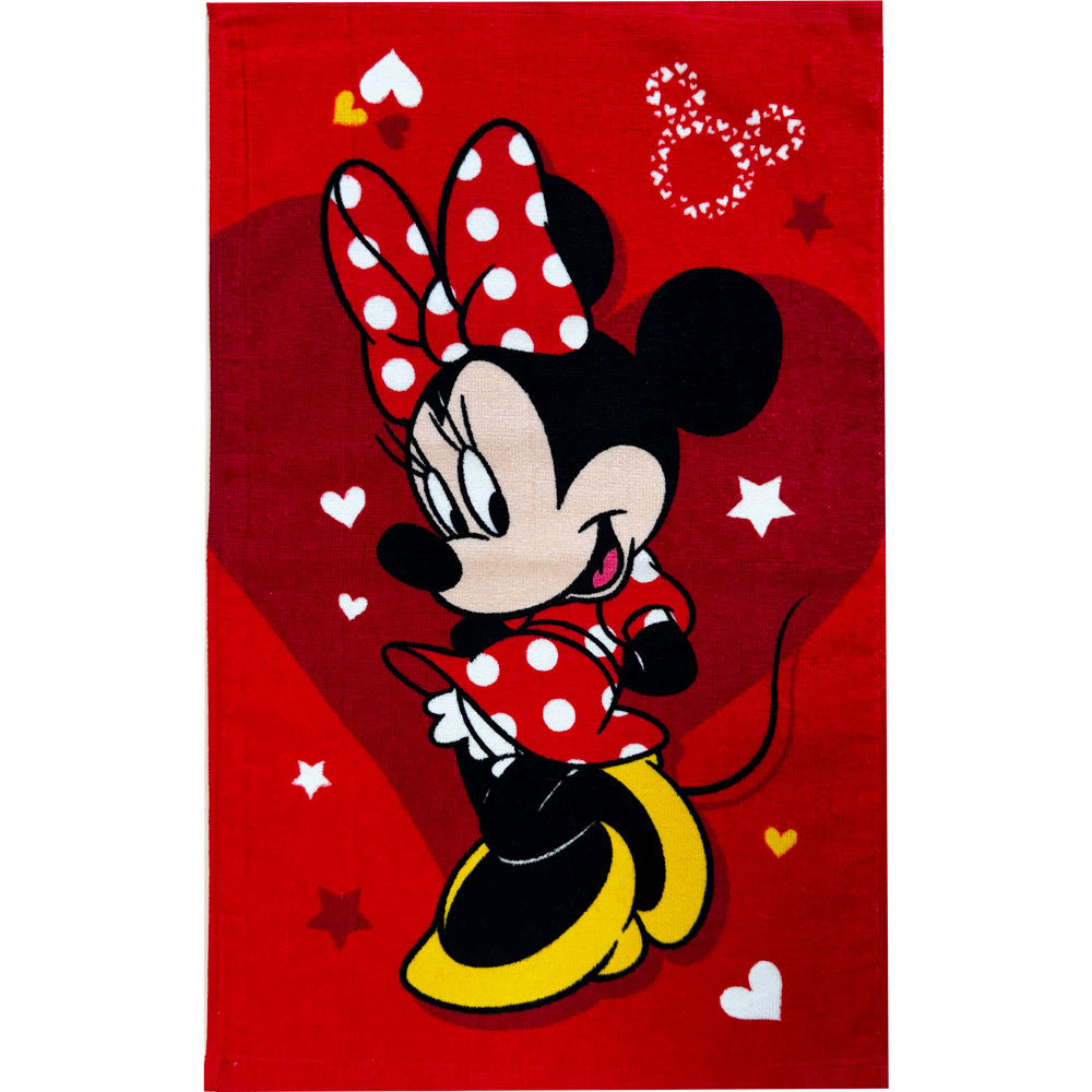 Disney Minnie Pretty sarkanā dvielī, sejas dvielī, dvielī 30x50cm