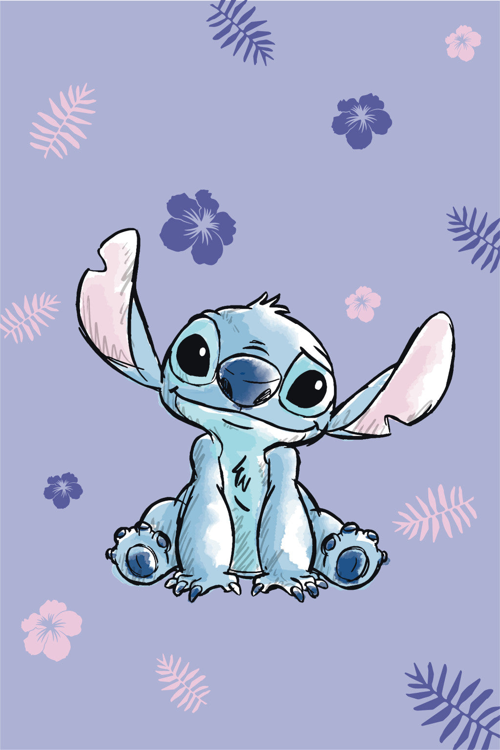 Disney Lilo un Stitch Ziedoša mikroflīsa sega 100x150cm
