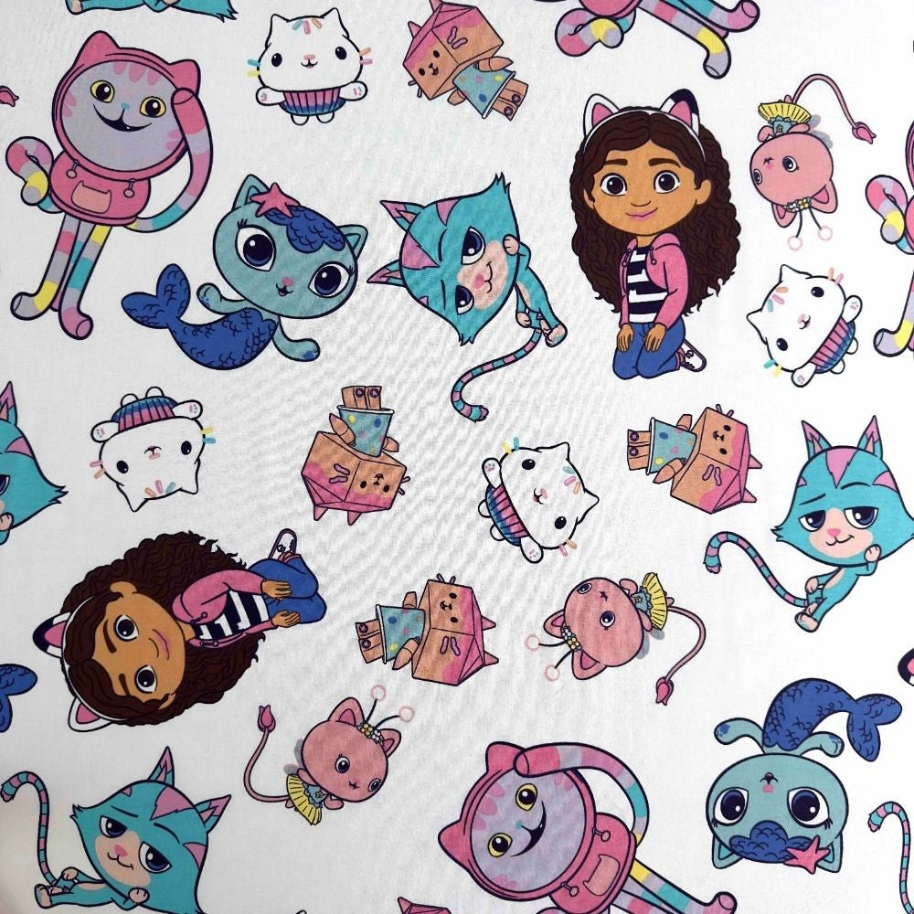 Gabby's Dollhouse Cats palags ar gumiju 90x200 cm