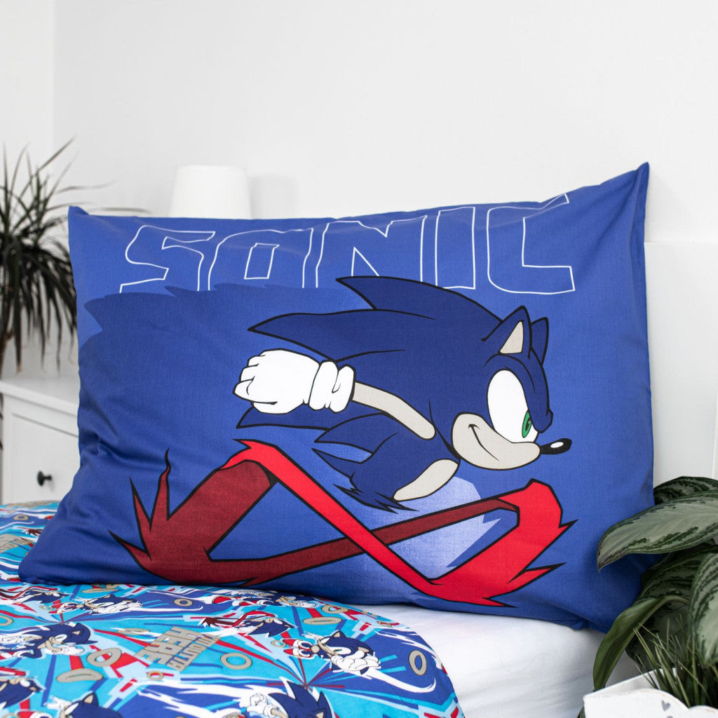 Sonic the Hedgehog: Aiziet! Sonic the Hedgehog gultasveļas komplekts 140√ó200cm, 70√ó90cm