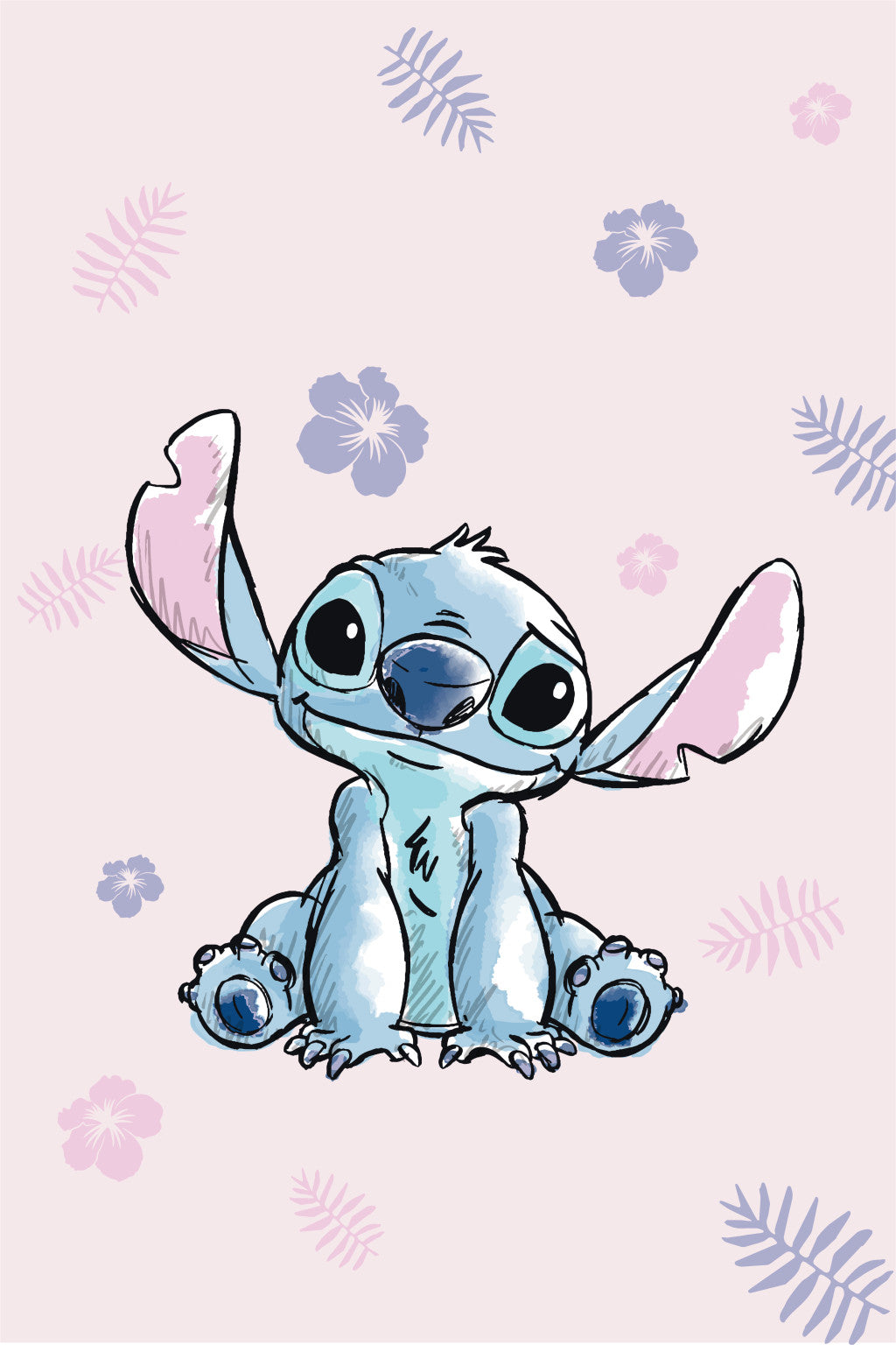 Disney Lilo un Stitch rozā mikroflīsa sega 100x150cm