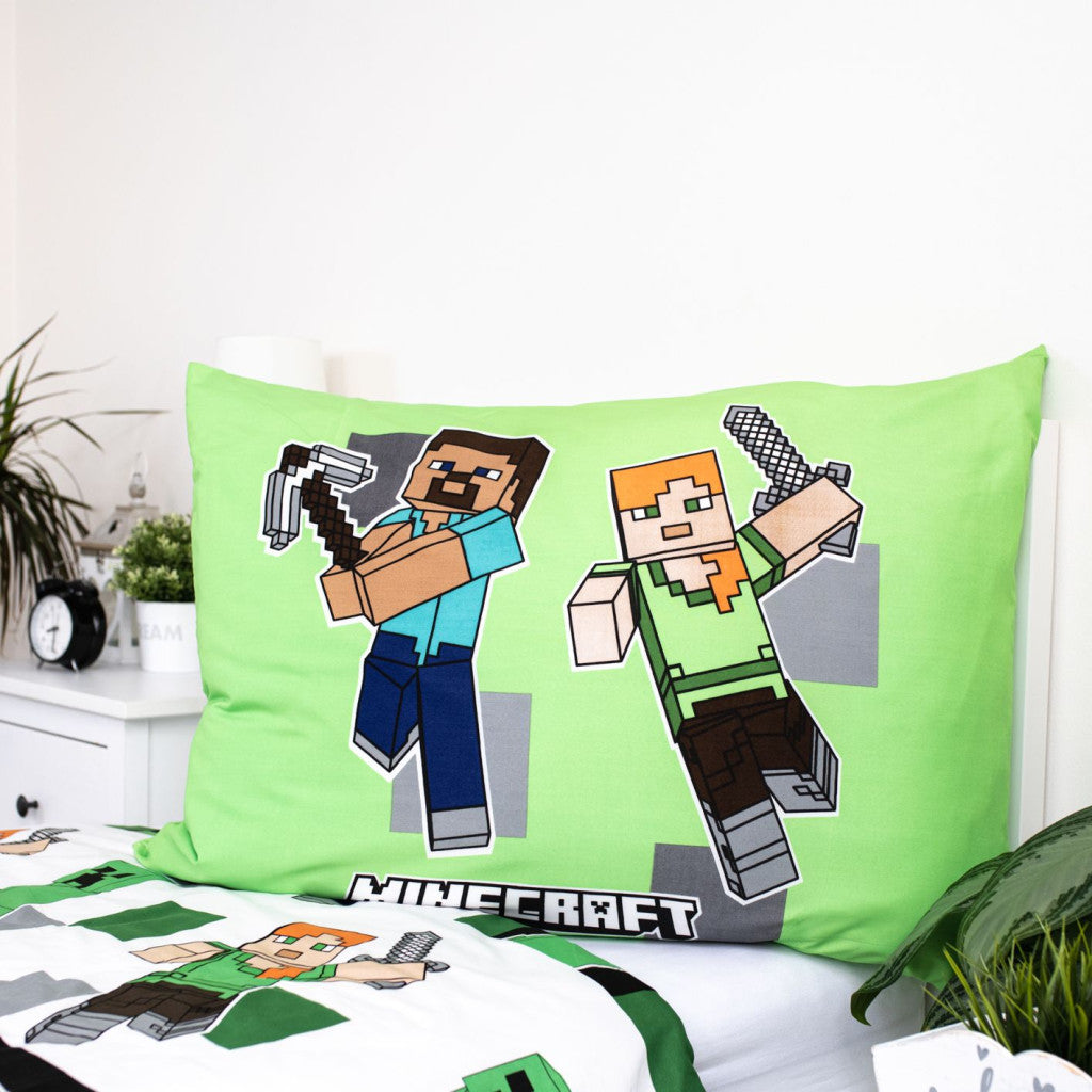 Minecraft Out of the Box √°gynem≈±huzat 140–200 cm, 70–90 cm mikrošķiedra