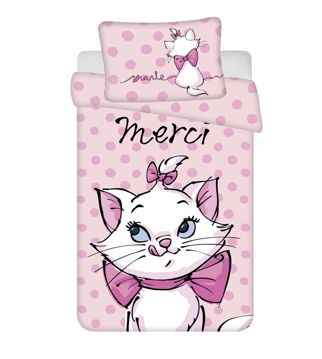 Disney Marie Merci bērnu gultasveļas pārvalks 100x135 cm, 40x60 cm