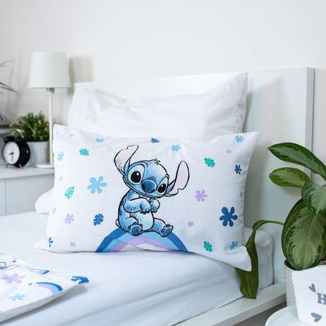 Disney Lilo un Stitch Varavīksnes bērnu gultasveļas komplekts 100√ó135 cm, 40√ó60 cm