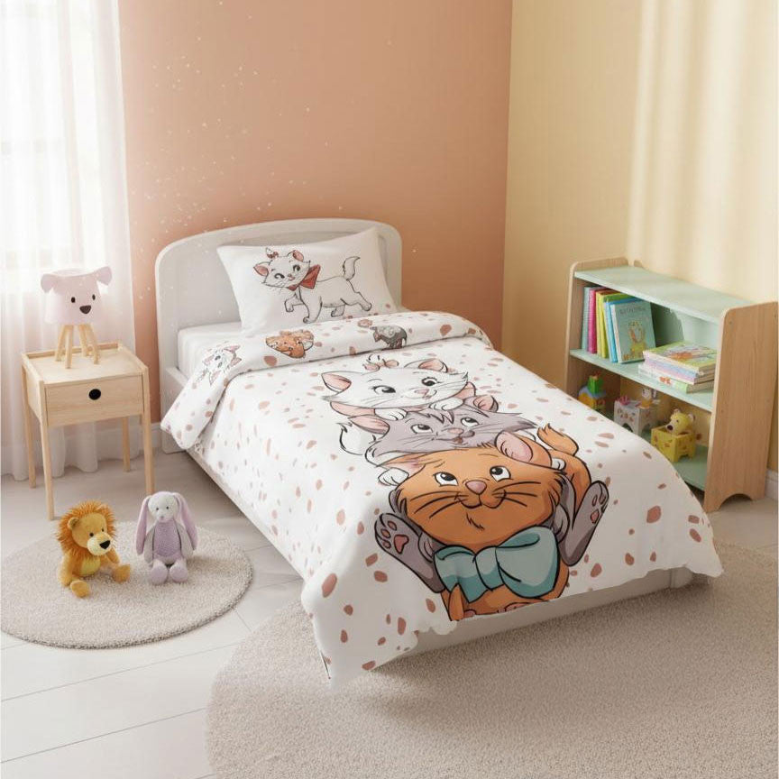Disney Marie Friends bērnu gultasveļas pārvalks 100x135 cm, 40x60 cm