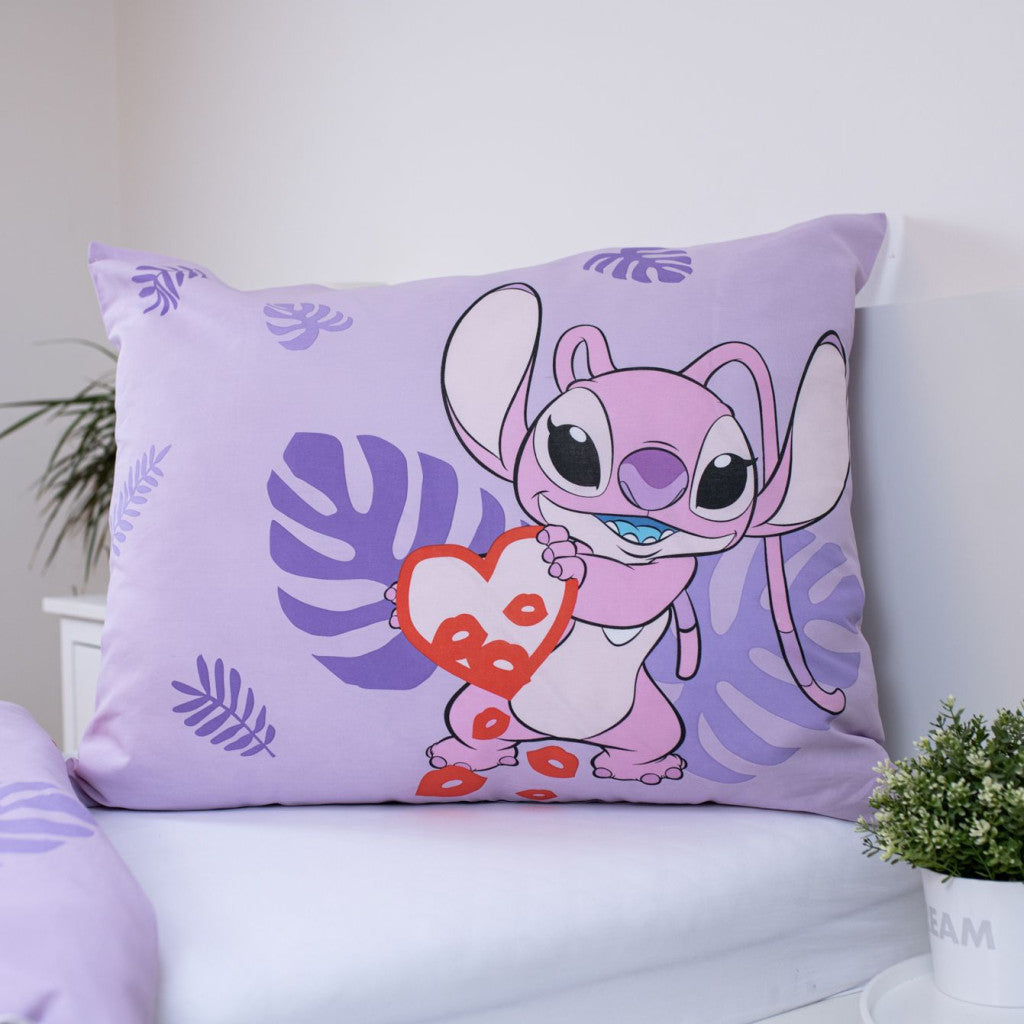 Disney Lilo un Stitch skūpsta gultasveļas pārvalks 140–200 cm, 70–90 cm