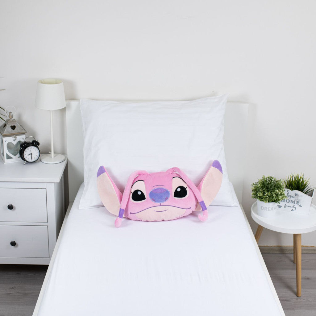 Disney Lilo un Stitch eņģeļa rozā 3D dekoratīvais spilvens 35 cm