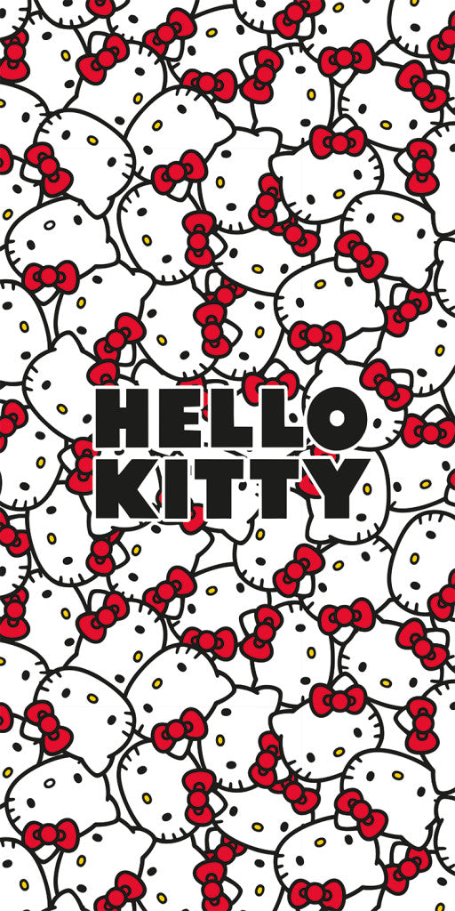 Hello Kitty sarkano bantīšu vannas dvielis, pludmales dvielis 70x140cm