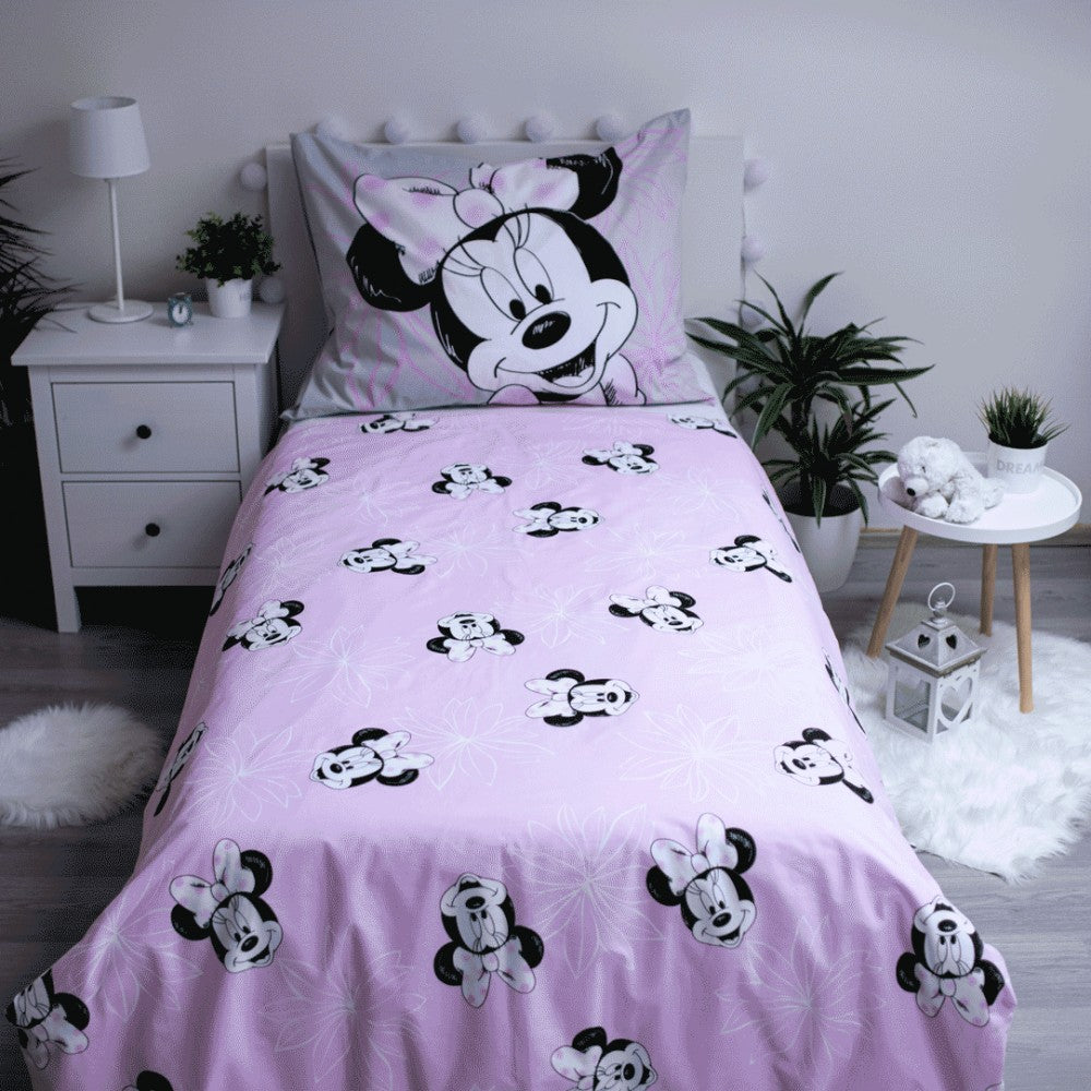 Disney Minnie Skaists gultasveļas komplekts 140√ó200cm, 70√ó90cm