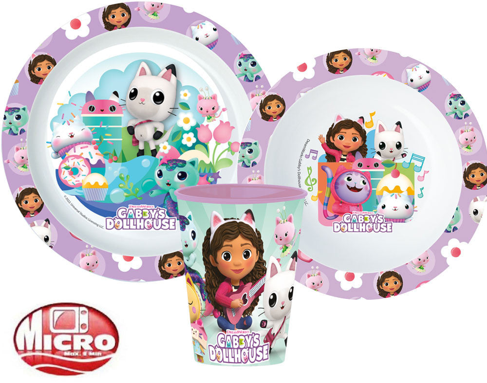 Gabby's Dollhouse Kitty Magic vakariņu komplekts, mikroplastmasas, ar krūzīti 260 ml