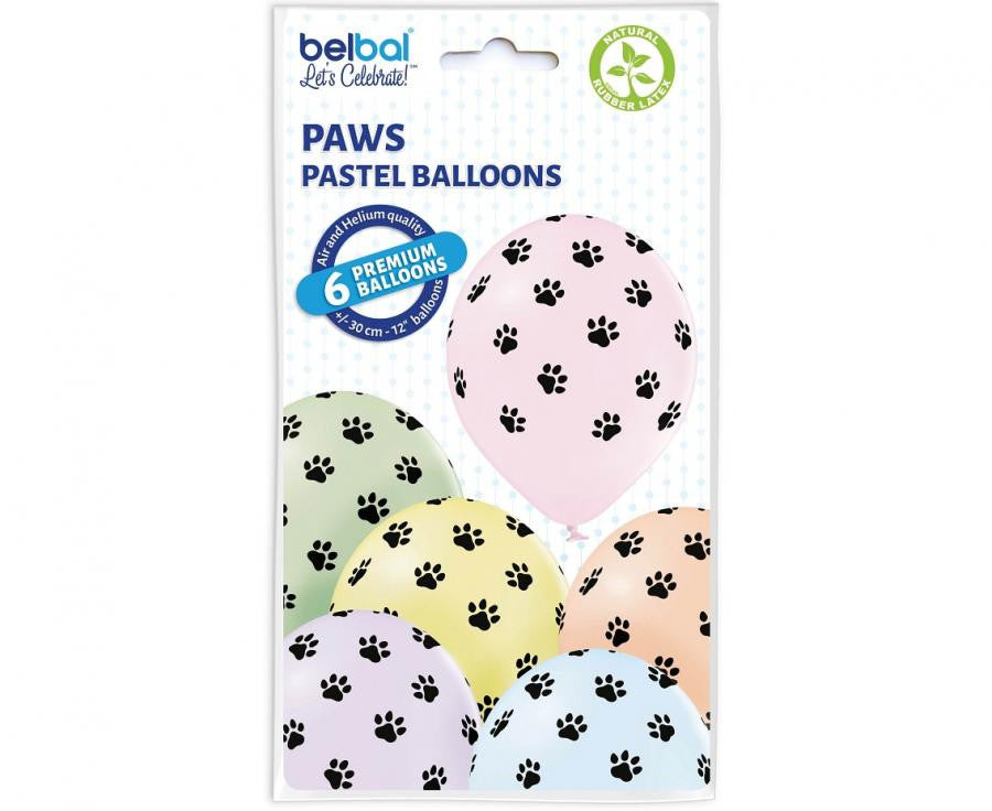 Dzīvnieku ķepas, ķepu baloni, 6 gab. 12 collas (30 cm)