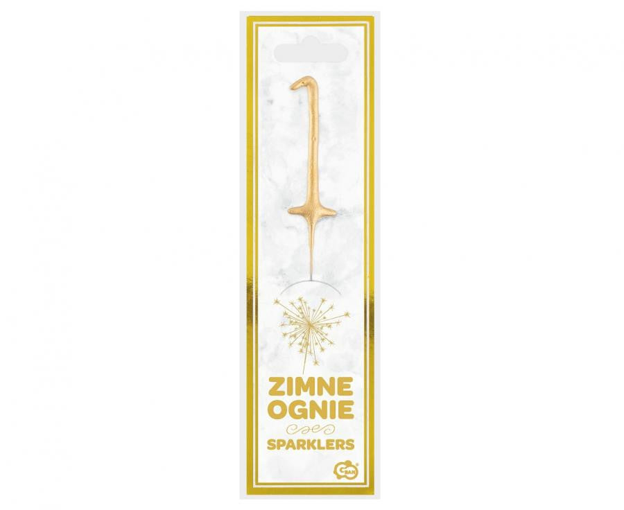 Zelta zelta dzirkstošā glāze 17 cm