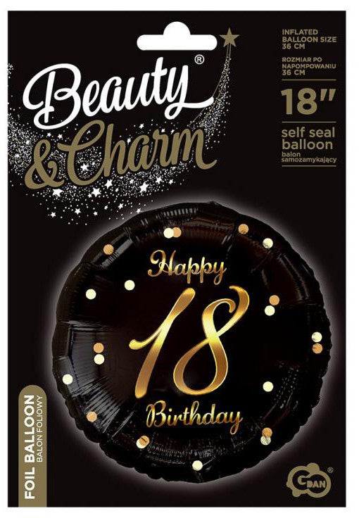 Daudz laimes dzimšanas dienā B&C zelta 18 collu folijas balons 36 cm