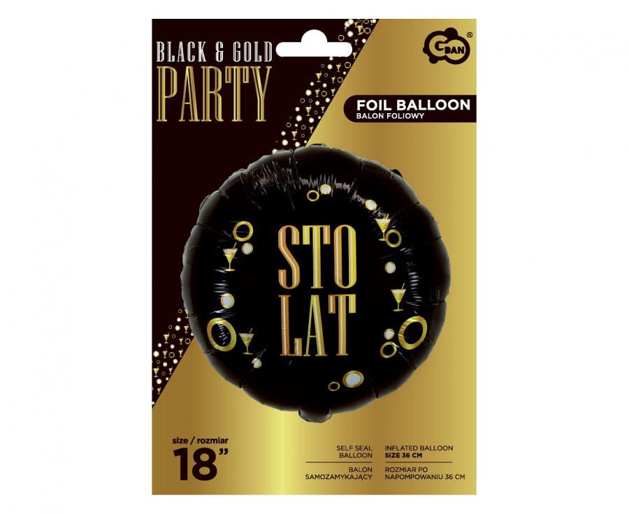 Daudz laimes dzimšanas dienā B&C Sto Lat folijas balons 36 cm