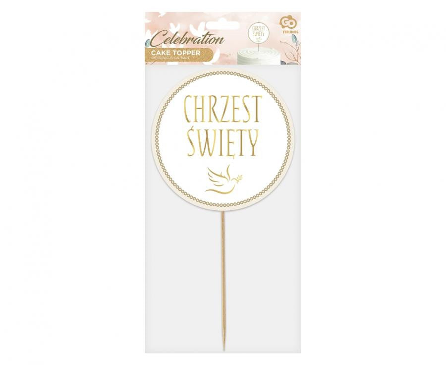 Kristību Chrzest ≈öwiƒôty kūkas dekorācija 14 cm