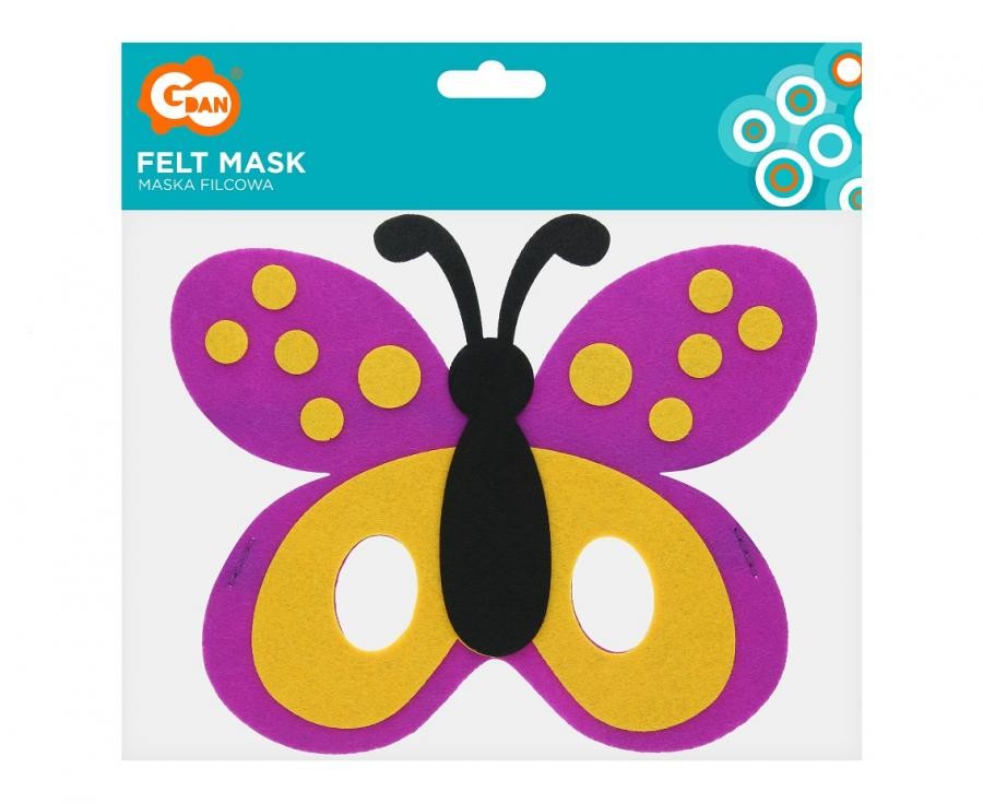 Dzīvnieki Tauriņš Tauriņa filca maska 18 cm