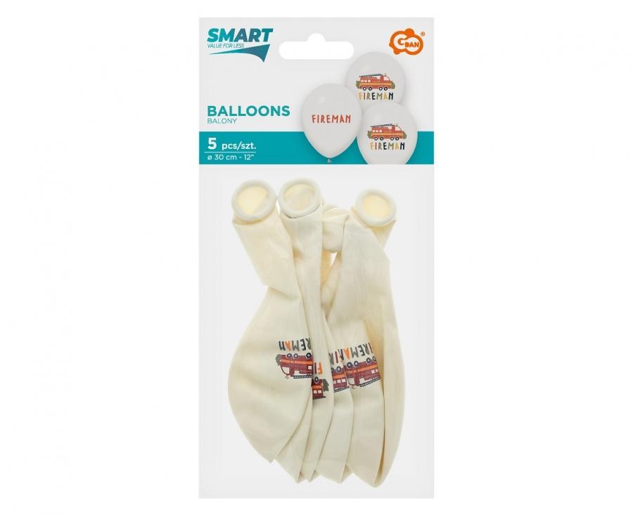 Ugunsdzēsējs Ugunsdzēsēja baloni, 5 gab. 12 collas (30 cm)